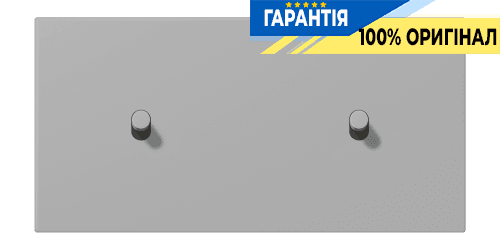 Накладка 2-позиційна для вимикача з 2 тумблерами «циліндр» горизонтальна JUNG LC12-200R0204 gris moyen (32012)