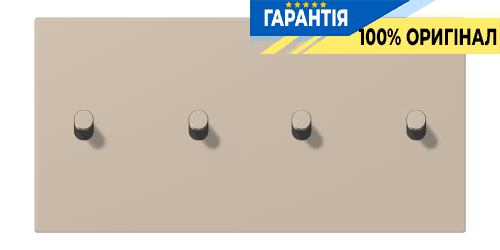 Накладка 2-позиційна для вимикача з 4 тумблерами «циліндр» горизонтальна JUNG LC12-250R0243 ombre naturelle claire