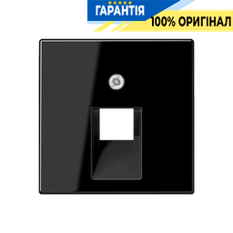 Панель розетки 1-а з TF/PC розетками JUNG A569-1PLUASW чорна