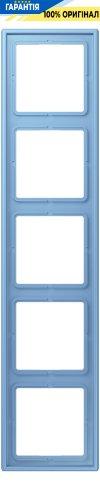 Рамка 5-постова Jung LS990 LC985256 з дюропласту, колір bleu céruléen 59