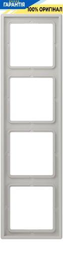 Рамка 4-постова Jung LS990 LC984205 дюропласт, колір gris clair 31