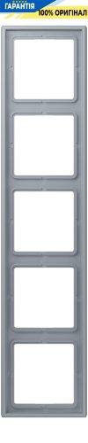 Рамка 5-постова Jung LS990 LC985257 дюропласт, колір gris clair 59