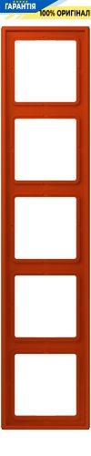 Рамка 5-постова Jung LS990 LC985244 з дюропласту, колір rouge vermillon 59