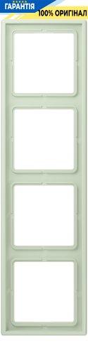 Рамка 4-постова Jung LS990 LC984218 з дюропласту, колір vert anglais pâle