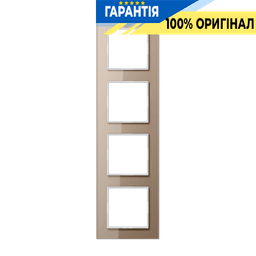Рамка 4-постова JUNG A-Creation AC584GLCH скло шампань