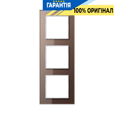 Рамка 3-постова JUNG A-Creation AC583GLMO скло мокко