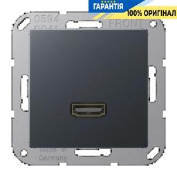 Розетка HDMI 2.0 тип А Jung A550/Flow MAA1112ANM, антрацит матовий
