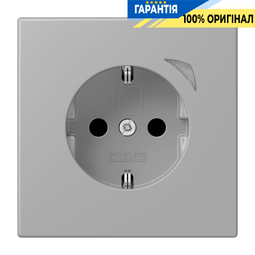 Розумна розетка з заземленням 250V/16A JUNG HOME BTLC1521S204, gris moyen (32012)
