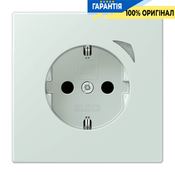 Розумна розетка з заземленням 250V/16А JUNG HOME BTLC1521S215, світло-блакитна (32034)