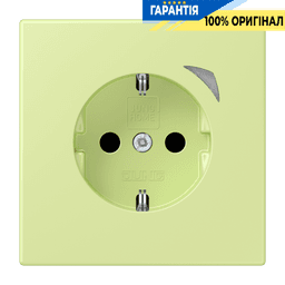 Розумна розетка із заземленням 250V/16A JUNG HOME BTLC1521S222, vert jaune clair