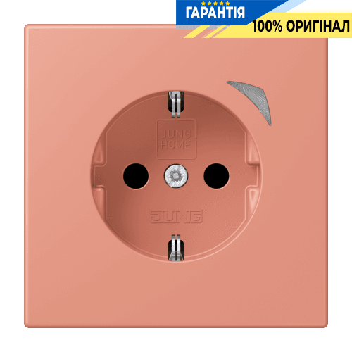 Розумна розетка з заземленням 250V 16А JUNG HOME BTLC1521S233, l’ocre rouge moyen