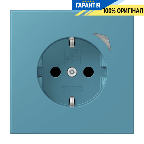 Розумна розетка з заземленням 250V/16А JUNG HOME Energy BTLC1521SE212, колір céruléen vif