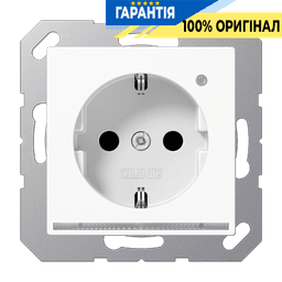 Розетка SCHUKO з LED підсвіткою біла JUNG A1520-OWWLNW