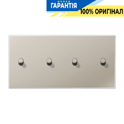 Центральна плата з двома подвійними тумблерами «циліндр» горизонтальна LS1912 JUNG ES12-250R1 нержавіюча сталь