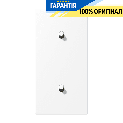 Центральна плата з двома одиночними тумблерами вертикальна «циліндр» LS1912 JUNG AL12-20WWMR07 біло-сніжний матовий