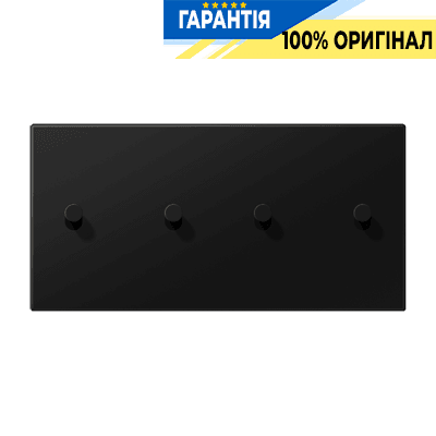 Центральна плата з двома подвійними тумблерами «конус» горизонтальна LS1912 JUNG AL12-250SWMK08 чорний матовий