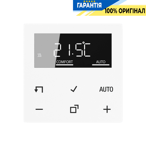 Дисплей кімнатного контролера температури JUNG HOME BTA1791WW, білий, керування кліматом у приміщенні
