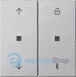 Накладка керування жалюзі S3000 c Bluetooth + таймер System 55 Gira 536726 під алюміній