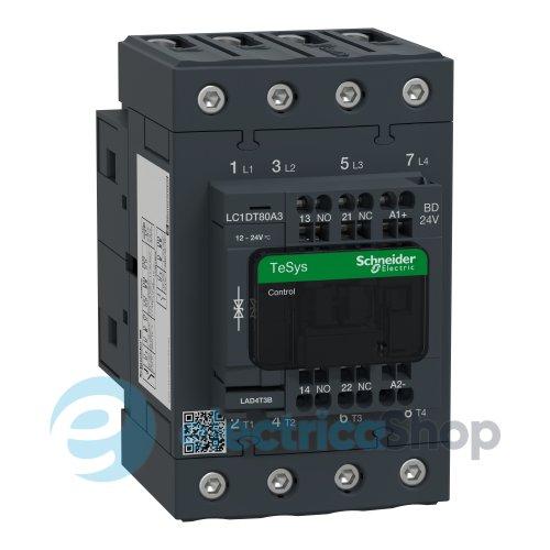 Контактор 3-п. 80А НВ+НЗ 24V DC Tesys Schneider Electric LC1DT80A3BD пружинний затиск