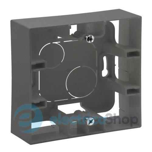 Коробка накладного монтажу 1-постова Legrand NILOE STEP 863497 колір cталь
