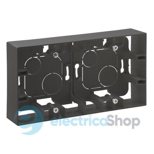 Коробка накладного монтажу 2-постова Legrand NILOE STEP 863498 колір cталь
