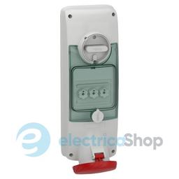 Розетка з запобіжником та блокуванням 63А 3Р+N+Е, 6г, 415V/AC IP65, SE Kaedra Box PKB63V535