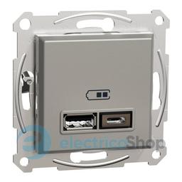 Розетка USB тип A+C 21 Вт Asfora (EPH2700569 бронза)