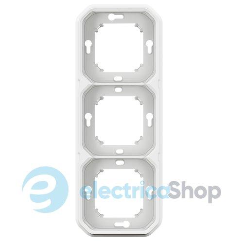 Рамка-супорт 3-пост. гориз./верт. вбуд. Legrand Plexo New 069698L колір білий