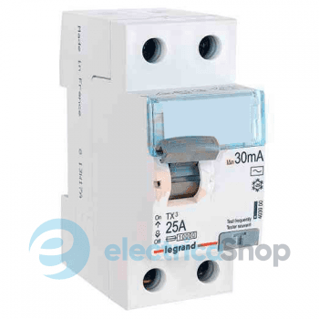 Диференційне реле 2-п «Legrand TX³» 63 Ампери, 30mA, тип — AC