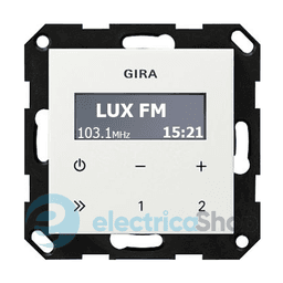 Радіо з функцією RDS, System 55, Gira 228403 Білий глянцевий