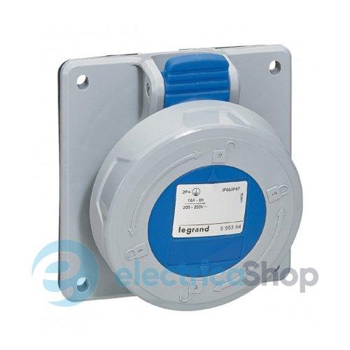 Розетка вбудована 63А 2К+З 230В IP67 P17 Tempra Pro