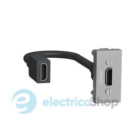 Розетка HDMI, Unica New алюміній