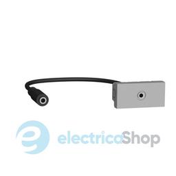 Розетка Minijack 1 модуль Unica New, NU343330, алюміній