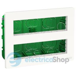 Блок unica system+ прих.вст. 2х4 антиб. Unica New, NU171820, білий