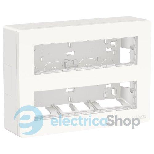 Блок unica system+ відкр.вст. 2х4 антиб. Unica New, NU121820, білий