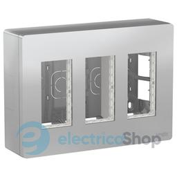 Блок unica system+ відкр.вст. 3х2 . Unica New, NU123430, алюміній