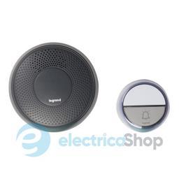Дзвоник бездротовий комплект КОМФОРТ на батарейках, Legrand 94253 колір антрацит