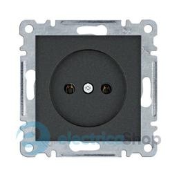 Розетка без з/к Hager Lumina, чорна, 16А/230В , WL1013