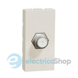 Розетка Coaxial F-type, 1-мод., Unica New NU346844 бежевий