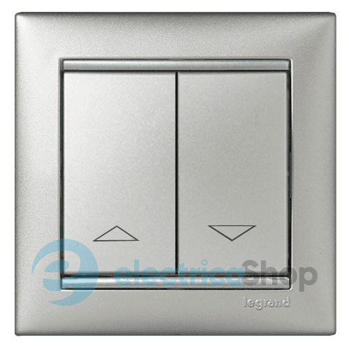 Перемикач 2-кл. до жалюзі для серії Valena Classic Legrand 770104 алюміній
