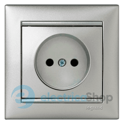 Розетка без заземлення Legrand Valena 770116, колір алюміній