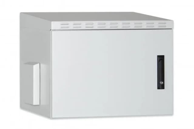 Шафа DIGITUS 19", 12U, вулична, металеві двері, 600x600 мм, 100кг максимально, IP55, сіра