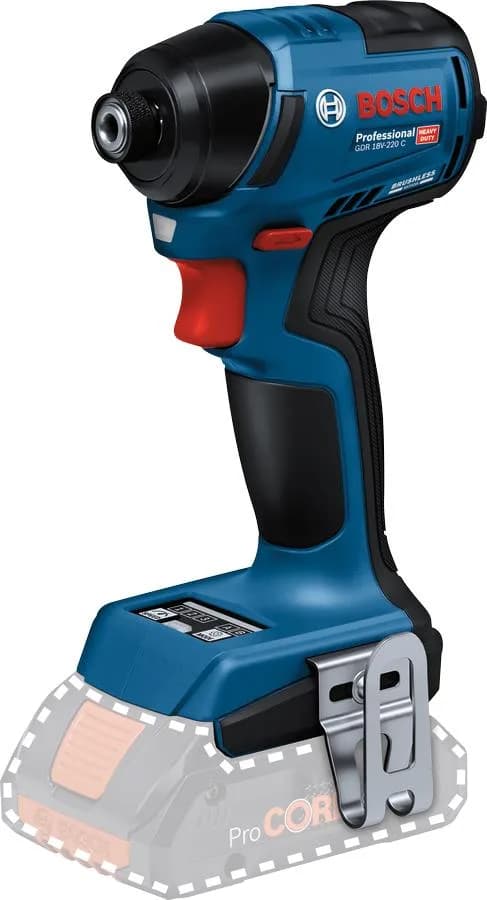 Гвинтоверт ударний акумуляторний Bosch Professional GDR 18V-220 C 18В 220Нм 0-3400об/хв 1кг Bluetooth без АКБ та ЗП