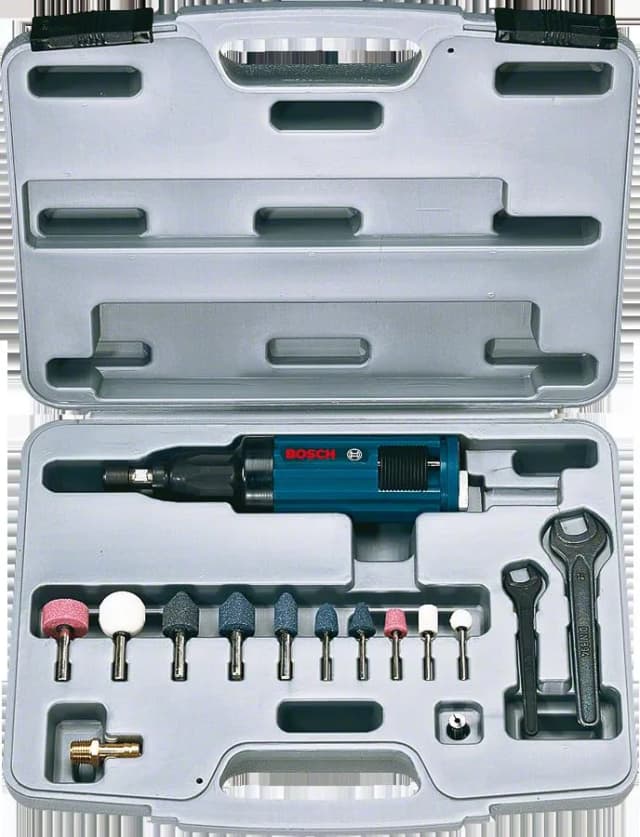 Шліфмашина пряма пневматична Bosch Professional 320Вт шліфкруг до 40мм 22000об/хв цанга 6мм набір осностки 1.6кг кейс
