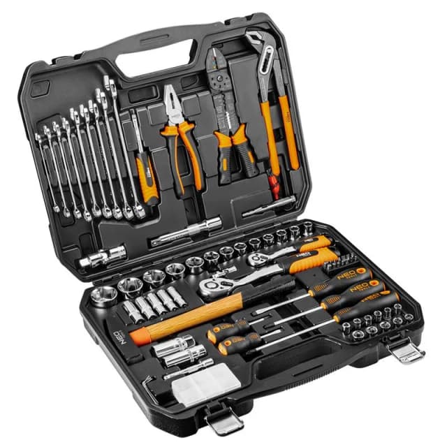 Набір інструментів Neo Tools, 1/2", 1/4", універсальний, CrV, 100шт
