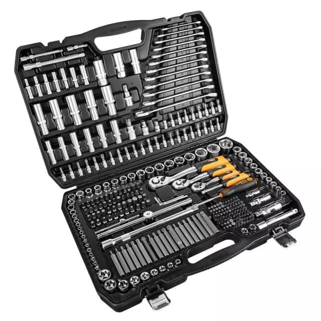 Набір інструментів Neo Tools, 1/2", 1/4", 3/8", CrV, кейс, 300шт