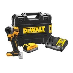 Шурупокрут ударний акумуляторний DeWalt XR Li-Ion PowerStack 18В 1х1.7А·год 206Нм 3250об/хв 3800уд/хв кейс 0.95кг
