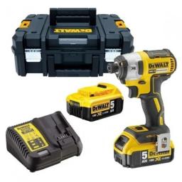 Шурупокрут ударний акумуляторний DeWalt XR Li-Ion 18В акб 2х5А·год 205Нм 3250об/хв 3800уд/хв кейс, ЗП 1.3кг