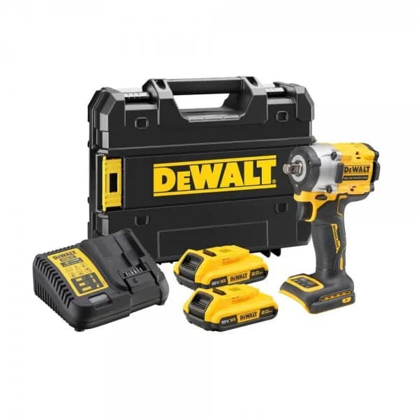 Гайковерт ударний акумуляторний DeWALT XR Li-Ion 18В акб 2х2А·год 610Нм 2500об/хв 3550уд/хв 1/2" кейс TSTAK, ЗП 1.1кг
