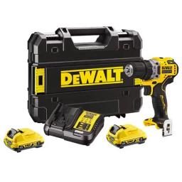 Дриль-шурупокрут DeWalt XR Li-Ion 12В акб 2х2А·год 57.5Нм 425-1500об/хв патрон 10мм кейс 1.1кг
